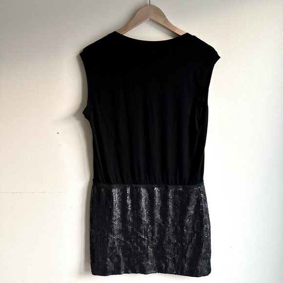 Bcbgmaxazria Women's Sequined-Contrast Dress Black (6) - Picture 4 of 10